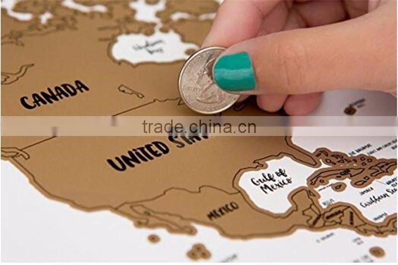 Travel Maps "It's a Beautiful World" Scratch Your Travels track map AMA-05