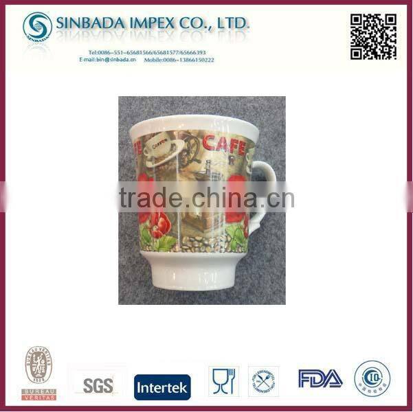 ceramic porcelain mugs with big decals