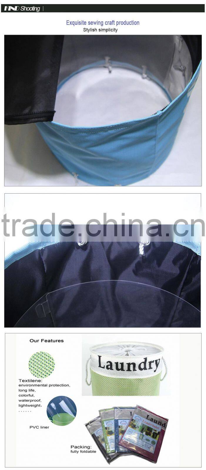 Large Waterproof Laundry Basket English Printing