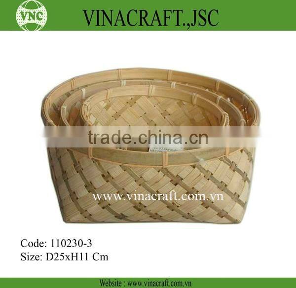 Nice bamboo waste basket for office