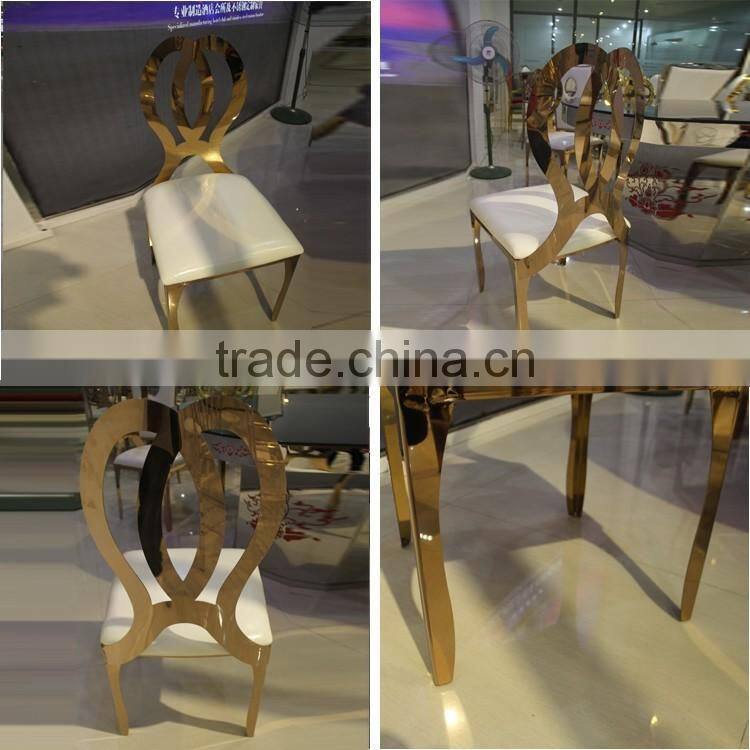 modern leather chair stainless steel dining chair furniture