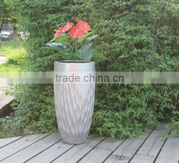 FO-237 Outdoor Garden Fiberglass flower planter for Decor