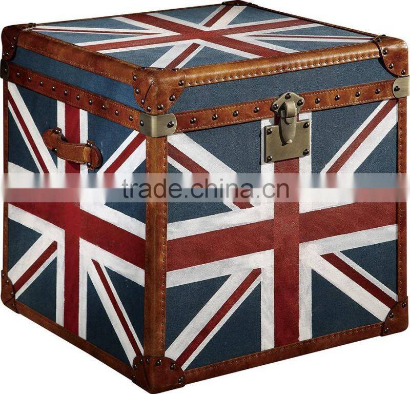 T807#High quality best selling productions europe style handmade rtro vintage trunk furniture