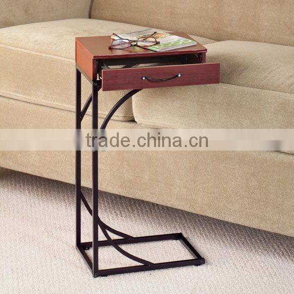 New Design metal folding coffee table with drawers Sofa Side Table
