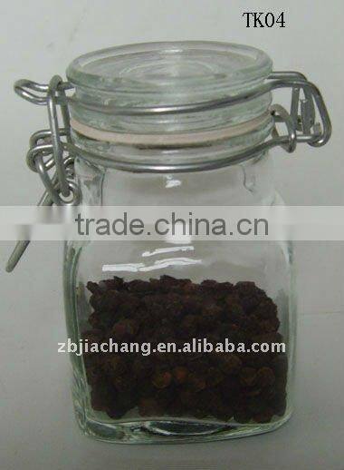 mini airtight clear glass cruet bottle