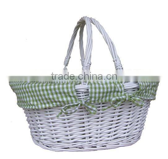 cheap handle basket wicker fruit basket type gift basket