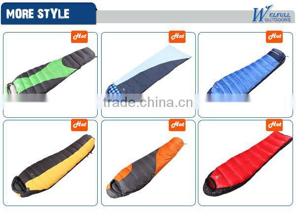 Heated mummy down filling sleeping bag