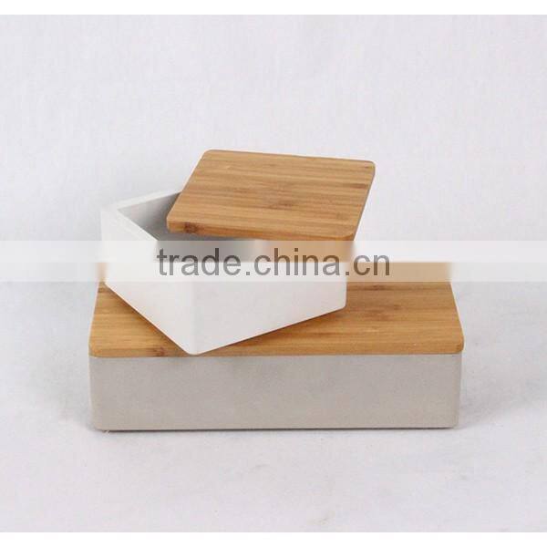 3-piece color painting cement round jewelry tray