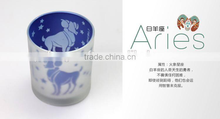 egg shaped glass candel holder/xmas glass candle holder