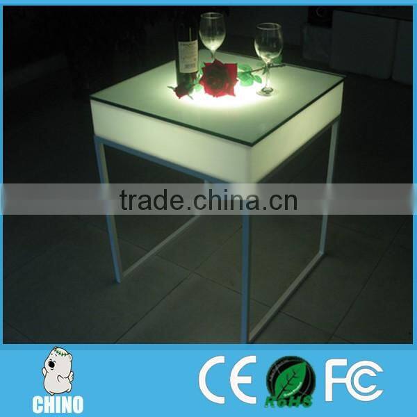 Indoor furniture small coffee table led lounge table