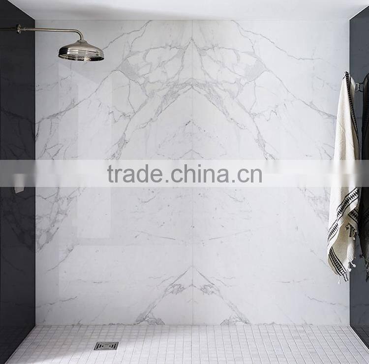 Inexpensive hotel corridor wall natural stone grass white marble tiles