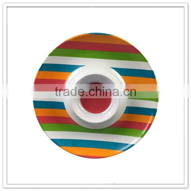 12inch melamine chip dip trays, 12" melamine plastic soy dish