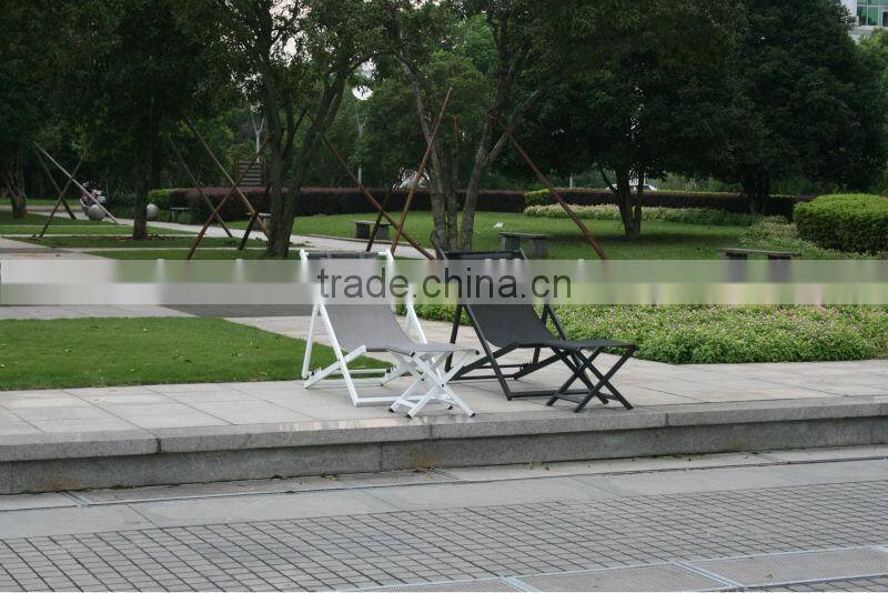 Hot sales aluminum folding teslin beach bed &lounge