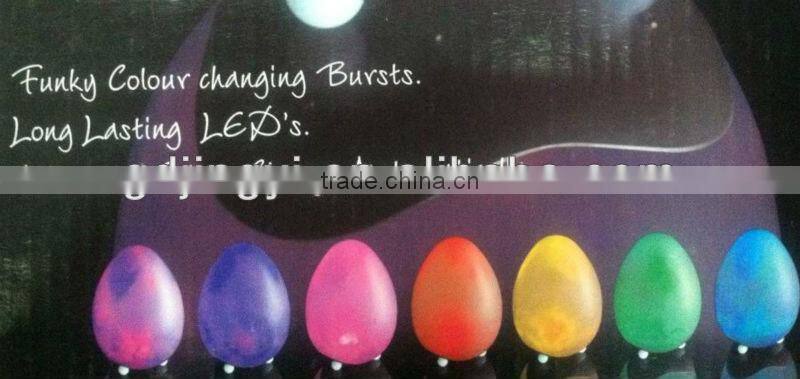 7colors changing with transformer led plastic easter eggs