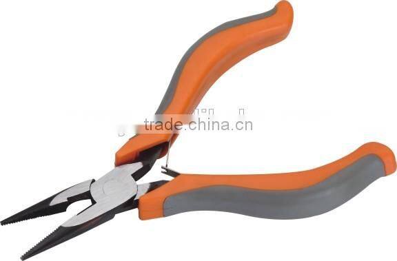 European type double color PVC dipped handle mini long nose pliers