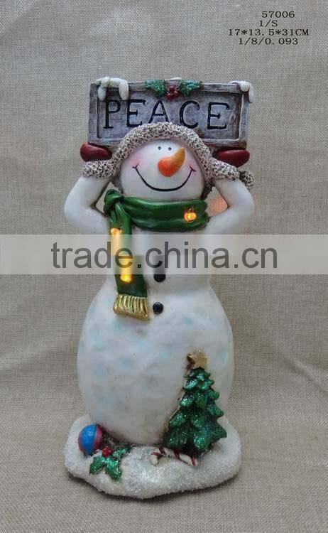 New design resin Christmas snowman ornament wholesale