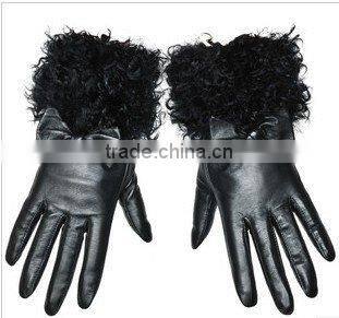 fashion leather glove for ladies