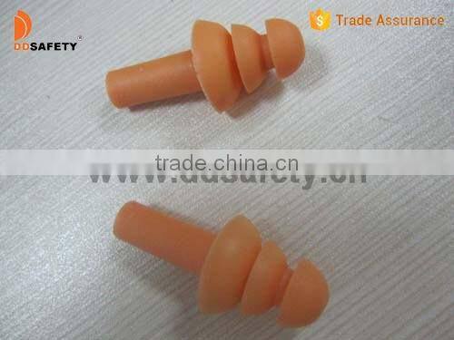 DDSAFETY 2016 Hot Sale With 5Years Experience Earplug Silicone Orange Uncorded
