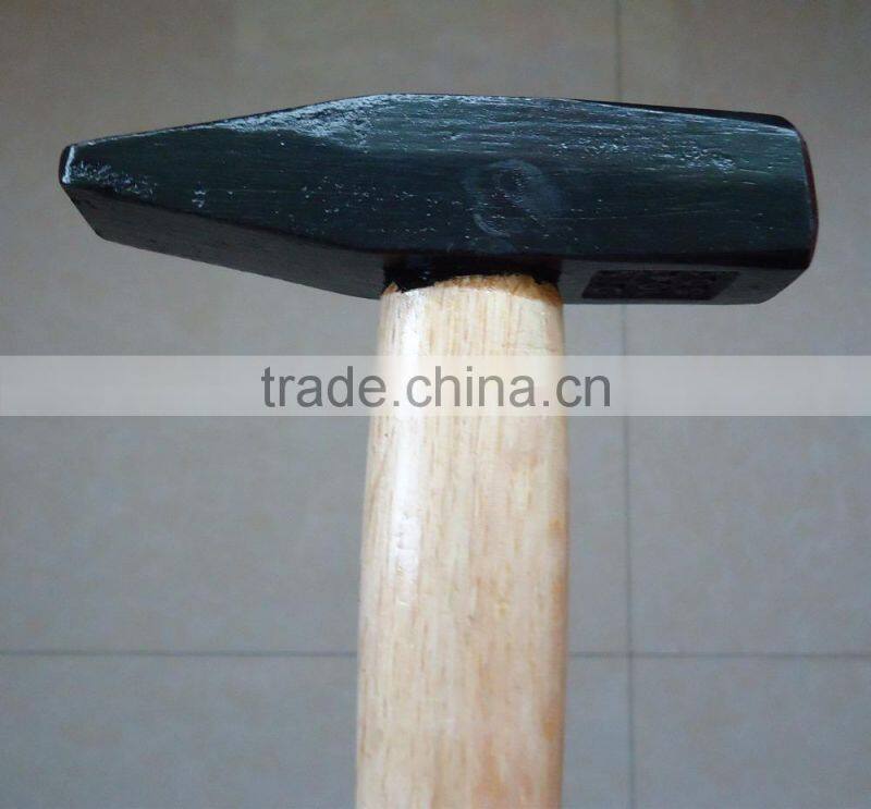 Cast Iron material German Type Machinist Hammer with wooden handle