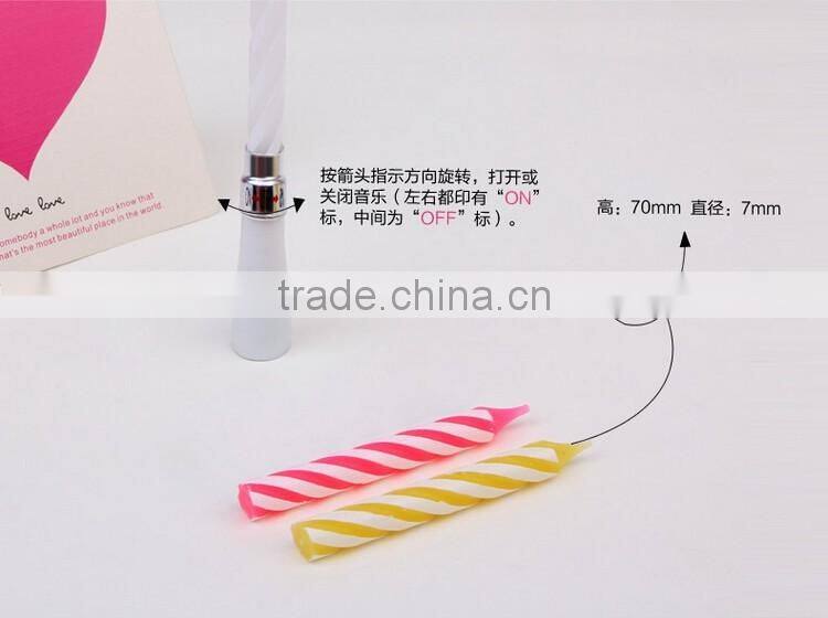 Music Colour Screw Thread Birthday Candle Wholesale