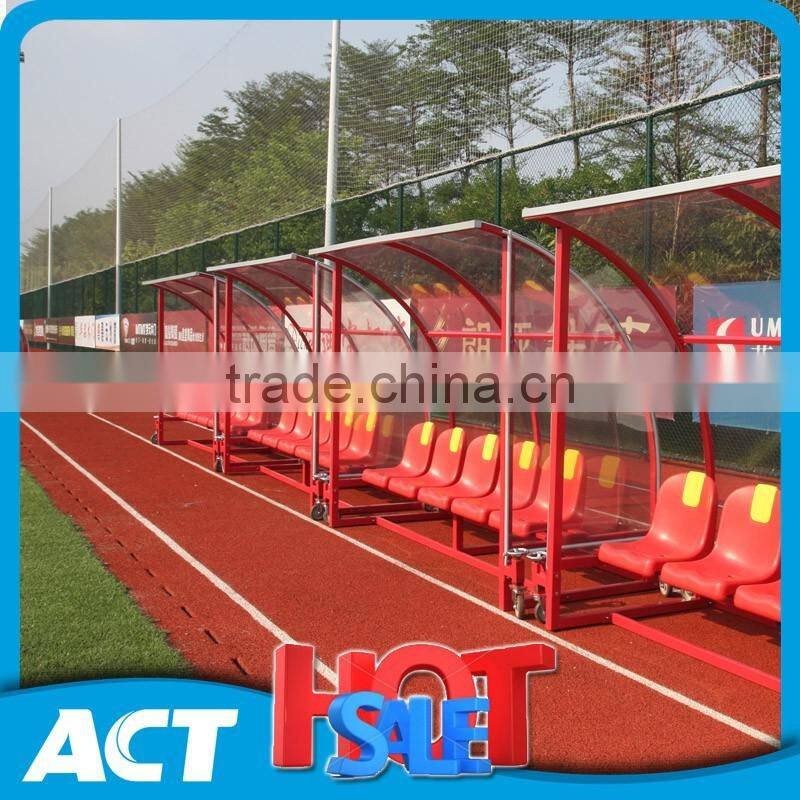 Hot-dip galvanized fixed football player bench, substitute player seats