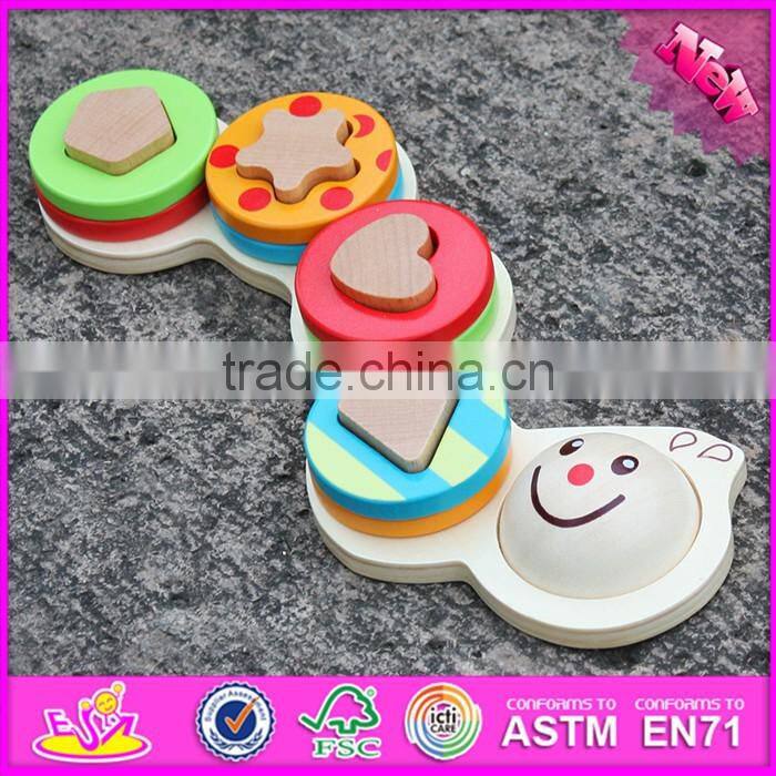 2016 new design educational wooden stacking toys for babies W13D128