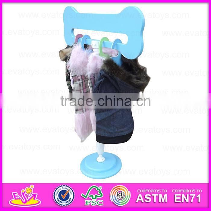 2015 New and popular wooden pet hanger,Eco friendly practical Pet clothes hangers,Top quality wooden pet hanger W06F009C
