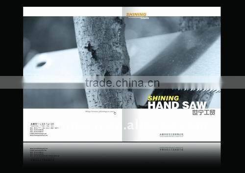 golden teflon coated hand saw with wood handle