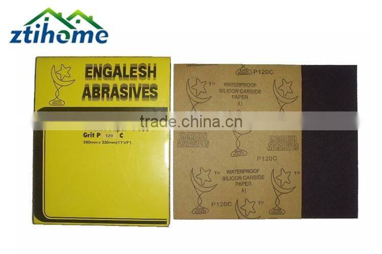 Moon star black high quality silicon carbide waterproof abrasvie paper