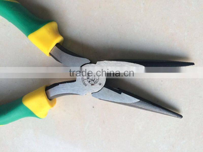 Cheap price 200mm/8'' long nose clamp plier, high quality needle nose plier
