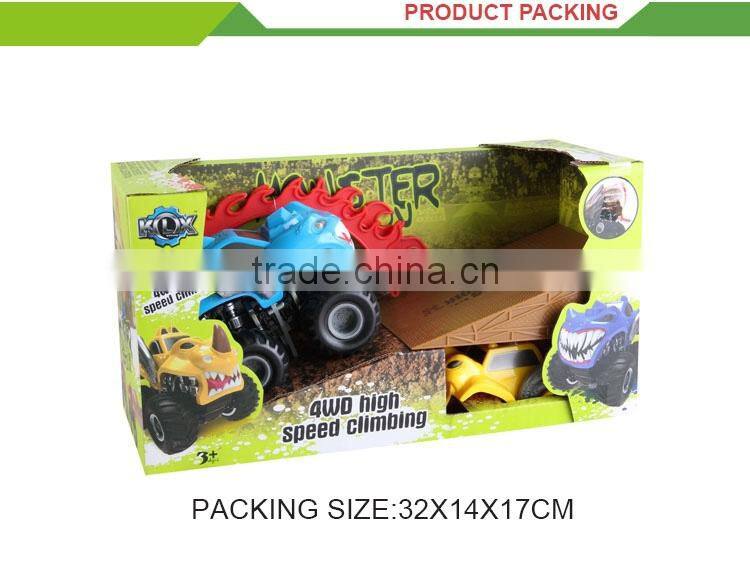 New design plastic friction 4wd high speed toy wall climbing car