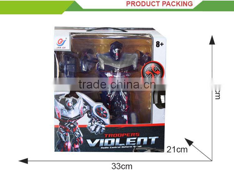 Newest product transform car 2.4G r/c intelligent robot