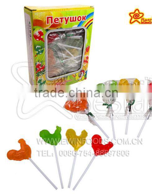 Fruit Flavor Rooster Lollipop