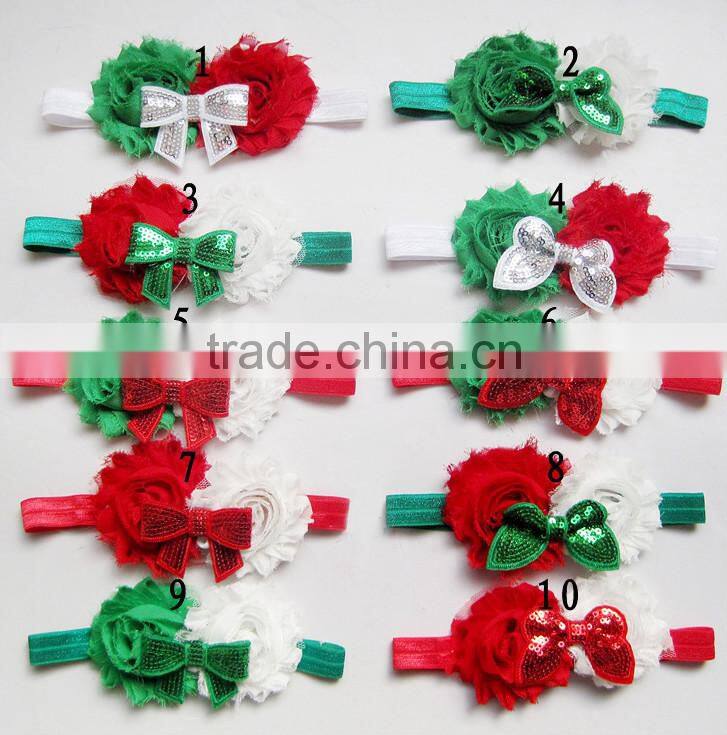 christmas baby headbands tulle flower headband baby hair headband