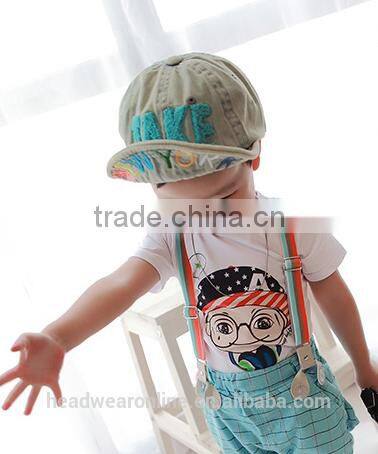 Custom New Casquette TAKE Applique/ Embroidery Distressed Turned-up Brim Caps of children