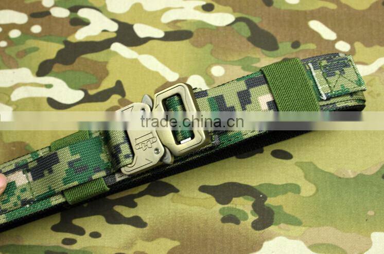 digital woodland camouflage metal buckle high strength military tactical combat belts
