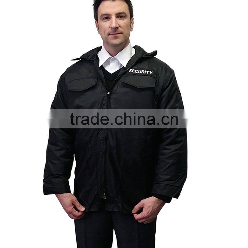 Custom wholesale security guard uniforms black for sale