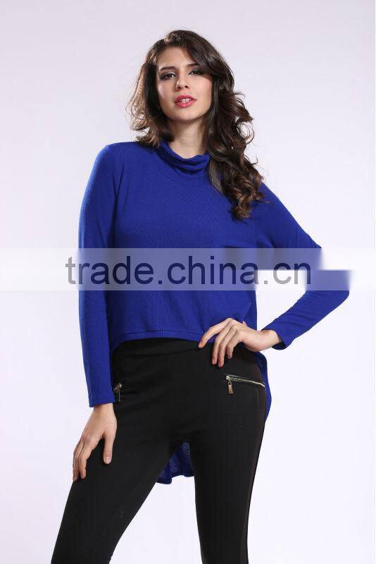 2014 New Arrival Computer Knitting Sweater Design for Ladies Long Sleeve Sweater