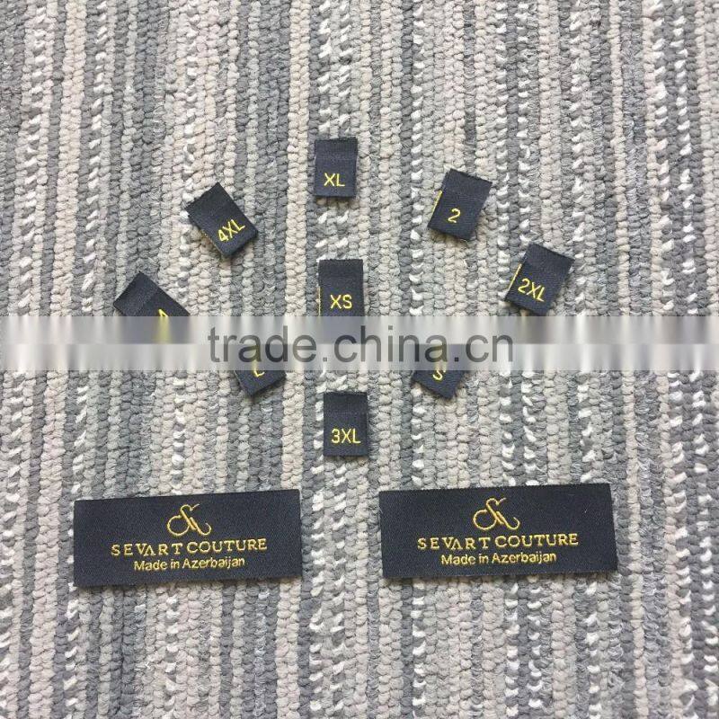 2017 custom 50d high definition clothing woven labels with high quality