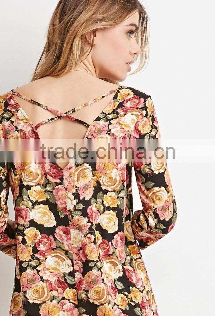 2015 New Arrival Baby Girl flower sublimation printing one piece party dress