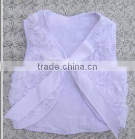 Cute baby rosette shrug petti top in high quality