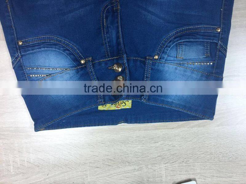 GZY ripped shinny model slim and high-end level women long jeans fabric manufacturers in india stock 2017