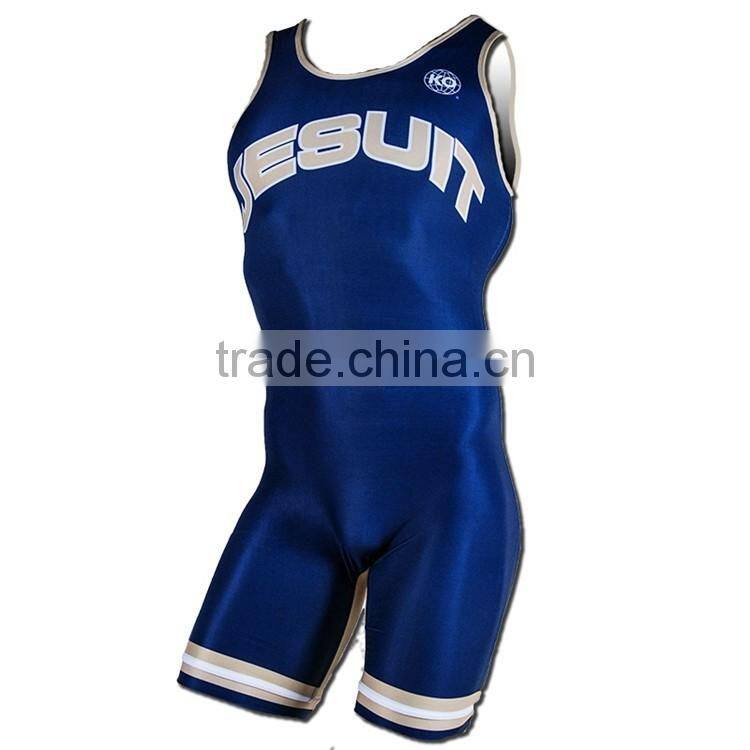 2016 new arrival China Custom Sublimated Sleeveless Wrestling overall/quick dry overall With Cheap Price