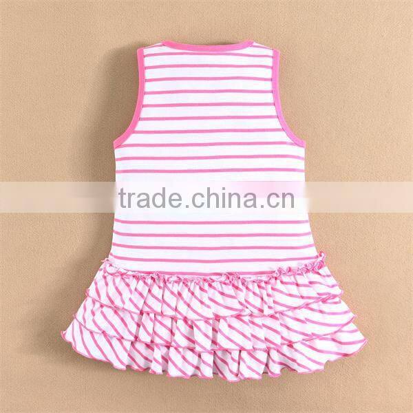 2015 Summer girl dress casual sleeveless dresses kids clothes wholesale