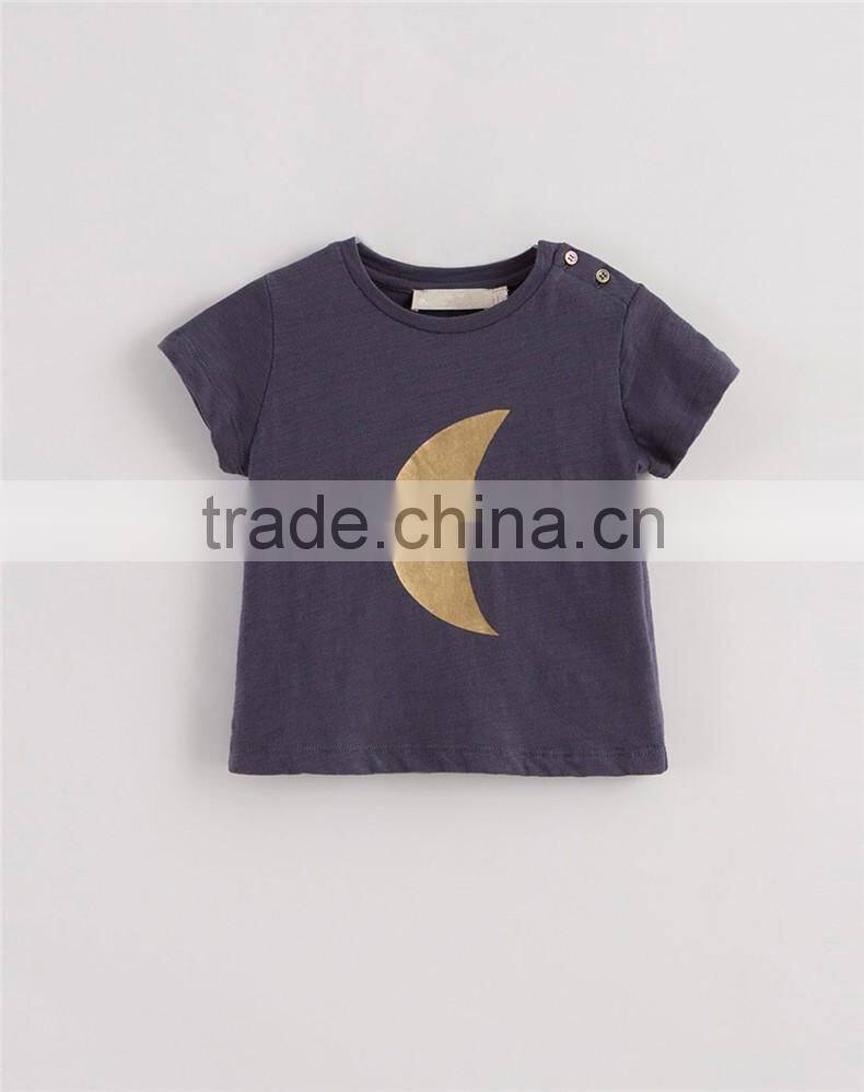 hot sale wholesale top baby unisex t shirt made in China with printing pattern