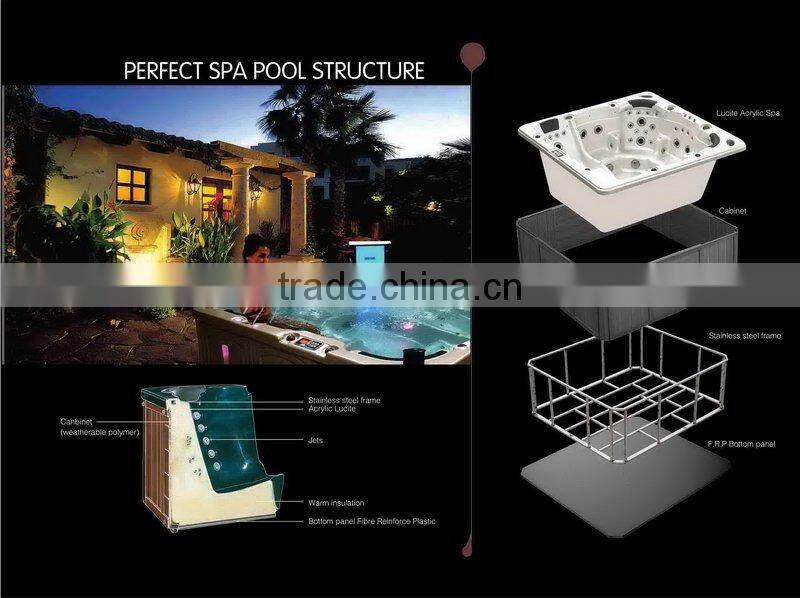 Fashion whirlpool massage outdoor hot tub spa
