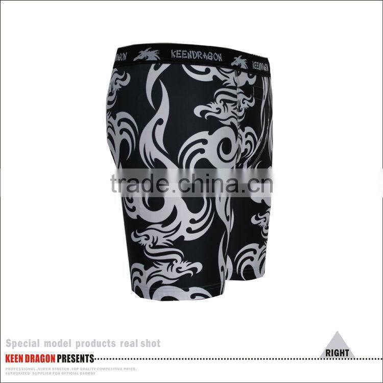 professional mma sportswear custom print mens good wholesale compression shorts