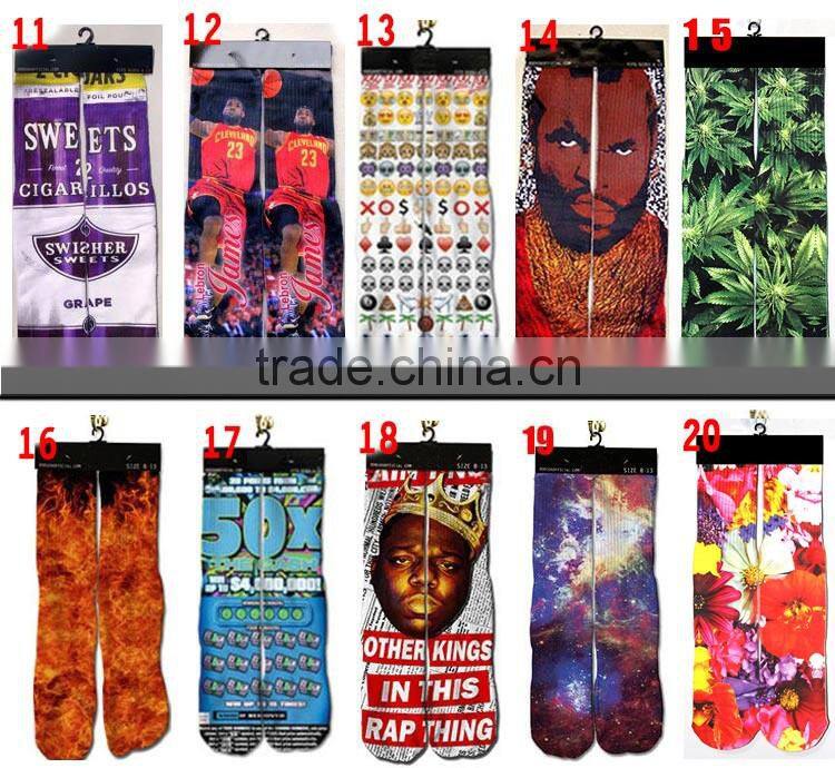 sublimation sock man/custom sublimated sock/3D print sock