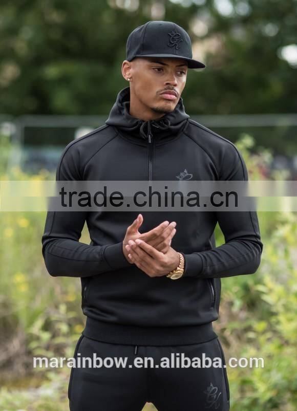 1/4 Quater Zipper Hoodie Jacket Slim Fit Men's Hooded Tracksuit Top Hot Sale Muscle Bodybuilding Gym Pullover Hoodie