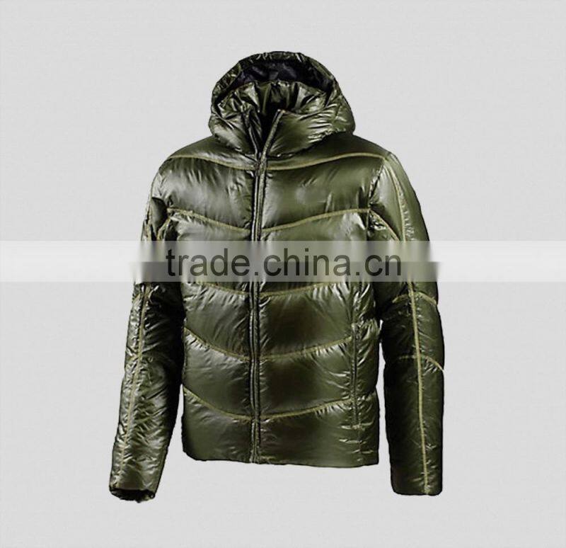 New design lightweight down quilted jacket with hood